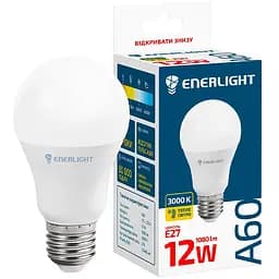 Светодиодная лампа Enerlight A60,12W, 3000K, E27 (A60E2712SMDWFR)