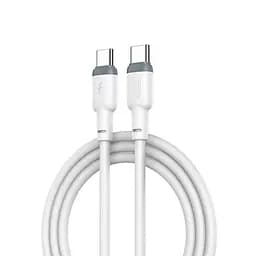 Кабель XO NB208B Type-C Liquid Silicone Data Type-c to Type-c 60W cable 1 м белый