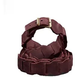 Женский кожаный бохо-ремень BlankNot бордовый