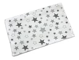 Пеленка фланель Moontime "Звездопад серый на белом"