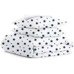 Комплект постільної білизни Cosas Big stars CS1 Двоспальний синій (StarBigBlue_El140-White_180)