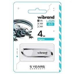 Флеш-накопичувач Wibrand USB 2.0 Aligator 4Gb білий - мініатюра 2