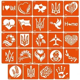 Набір для біо-тату Я люблю Україну - хна Fresh Tattoo set-i-love-ukraine-henna - мініатюра 3