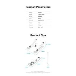 Підставка до ноутбука VENTION Laptop X-type Stand White ABS 83-170мм (KDNW0) - мініатюра 11