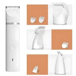 Портативна машинка для стрижки собак та кішок Vailge PHHT-4IN1 з насадками для грумінгу (Білий)