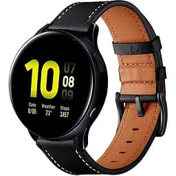 Ремінець для Samsung Galaxy Watch Active 2 - чорний Watchbands Standart ширина кріплення 20мм розмір L шкіряний (WB0029STANDART2BLACKA20)