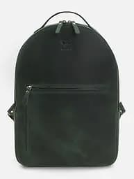 Кожаный рюкзак Groove M зеленый старинный