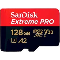 Карта памяти Sandisk 128GB microSDXC C10 UHS-I U3 R200/W90MB/s Extreme Pro V30 + SD (SDSQXCD-128G-GN6MA)