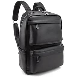 Чоловічий шкіряний рюкзак чорний Tiding Bag A25F-210727A - мініатюра 1