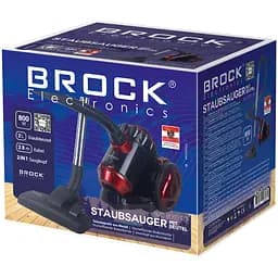 Пилосос Brock BVC 8055 RD контейнерний 800 Вт 2 л фільтр НЕРА чорно-червоний - мініатюра 2