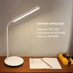 Настільна лампа LED ColorWay Portable & Flexible 360 із вбудованим акумулятором біла (CW-DL12FB-W) - мініатюра 6