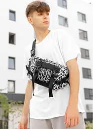 Большая мужская сумка бананка Sambag DynamicDart принт "Graphity" 38 × 21 × 7 см (80411715m)