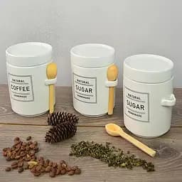 Банка для кави "Organic" з ложкою 650мл 11*11*15.5 см MC4056-C - мініатюра 2