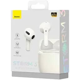 Bluetooth Навушники Baseus Storm 3 бездротова стерео гарнітура NGTW140102 біла - мініатюра 6