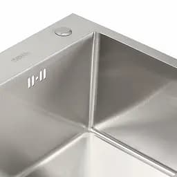 Мийка для кухні Platinum Handmade 500x450x220 (товщина 3,0/1,5 мм + корзина та дозатор в комплекті), Нержавіюча сталь - мініатюра 5