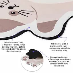 Вологопоглинаючий килимок Котик 40x60CMx3MM(D) SW-00002564 - мініатюра 2