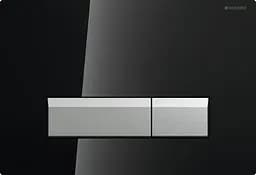 Клавіша змиву з вбудованою системою видалення запаху Geberit Sigma40 чорний алюміній 115.600.SJ.1, Чорний