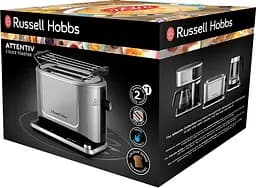 Тостер Attentiv 2 Slice 1500Вт, підігрів, розморожування, метал Russell Hobbs teh0025669 - мініатюра 8