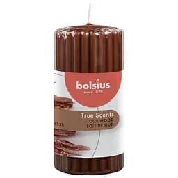 Свічка Bolsius True scents Агарове дерево стовпчик 12 х 5.8 см коричнева (266770)