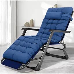 Розкладне крісло ліжко з подушкою Leobro Темно-синій (LB-FCB-G1-BLU)