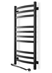 Електрична рушникосушка Navin Avalon 480x1000 Sensor ліва, чорний муар 10-043153-5010, Чорний матовий, Ліве, Електронний