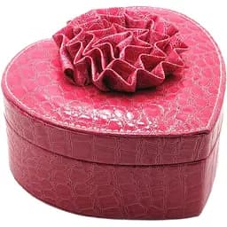 Скриня для біжутерії сердечко 17.5х18.5х11 см (pu-4)