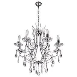 Люстра свічка Brille підвісна кришталева E14 60W CH (BCL-410S/8)