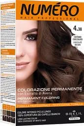Краска для волос Numero Hair Professional Chocolate brown тон 4.38 шоколадный каштан 140 мл