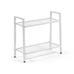 Стелаж-етажерка двоярусний з металу білий 60x26x60см SW-00002102