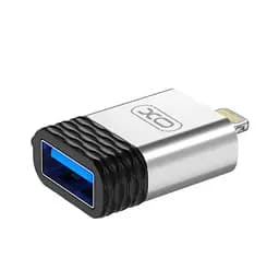 Адаптер переходник XO NB186 Lightning to USB OTG серебристый