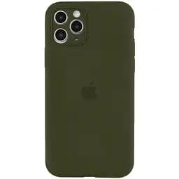 Чохол Silicone Case Full Camera Protective AA для Apple iPhone 12 Pro Max 6.7" Зелений / Dark Olive