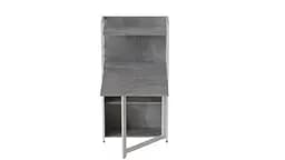 Стіл книжка з етажеркою Практик 1 Ferrum-decor 1200x640x990 Білий метал ДСП Бетон 16 мм (FRD-104624) - мініатюра 4