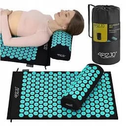 Килимок акупунктурний з валиком 4FIZJO Classic Mat Аплікатор Кузнєцова Black/Blue (P-5905973402385) - мініатюра 2