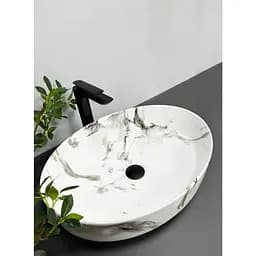 Умивальник VBI Udine carrara shiny gloss накладний VBI-012101, Мармур