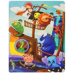 Деревянная Рамка-вкладыш Metr+ MD 1550 30х23 см Животные пираты