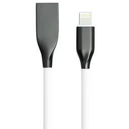 Кабель PowerPlant USB - Lightning, 1м, силикон, белый