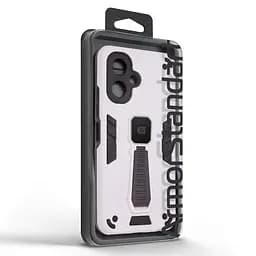 Чехол для TECNO Spark Go 2 4G (KM4), Proover, серый, с подставкой и магнитом, противоударный, ударопрочный, бронированный, панель-накладка, защита всего корпуса, термополиуретан (TPU) + поликарбонат (PC), ArmorStandart (ARM87172) - мініатюра 3