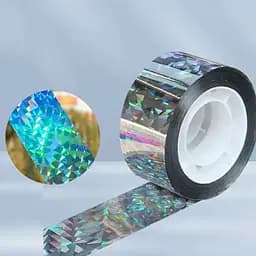 Лента для отпугивания птиц, мигающая, двусторонняя, светоотражающая, ширина 4,8 см, 1 рулон 80 м