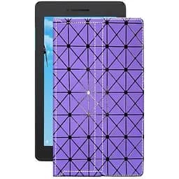 Чехол StatusCASE из экокожи для планшета Lenovo Tab E7 TB7104L Фиолетовый ромб