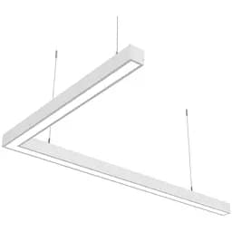 Лінійний світлодіодний світильник X-LED L-образний LSNL-80 димування через мережу 80 Вт 1000x600 мм сріблястий