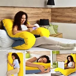 Подушка для вагітних та годування 2 в 1 зі знімною наволочкою Big U XL Mothercare Жовто-Синій - мініатюра 2