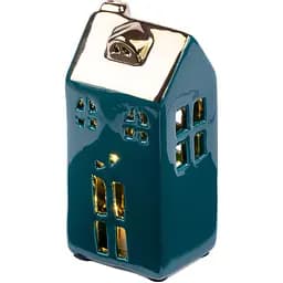 Декор Novogod'ko Будиночок-свічник LED 16 см бірюза (974621)