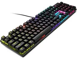 Клавіатура Vinga KBGM-100 LED Blue Switch USB Black (KBGM-100 Black) - мініатюра 4