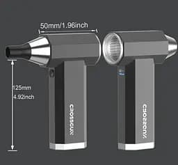 Міні-турбо вентилятор Crossgun 12V 1500мАг 120000об/хв для чищення ноутбуків (Чорний) - мініатюра 5