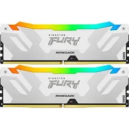 Модуль пам'яті Kingston Fury DDR5 32GB (2x16) 7200MHz Renegade RGB White XMP (KF572C38RWAK2-32)