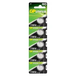 Батарейки GP LITHIUM Button Cell 3.0V CR2016-2CPU5 Літієва CR2016 5 шт.