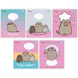 Набір зошитів Yes Pusheen А5 в косу лінію 12 аркушів 25 шт. (766937)
