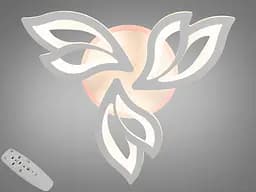 Современная LED люстра с пультом, димером и подсветкой, 55W