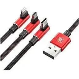 Зарядний кабель Baseus MVP 3 in 1 Game Cable USB 3.5 A 1.2 м червоний CAMLT-WZ09