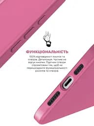 Силиконовый чехол для Apple iPhone 15 Pro Max, ICON2 Case, розовый, противоударный, панель, защита всего корпуса, матовая поверхность Soft Touch, выступает над дисплеем, совместим с защитными стеклами и пленками, с микрофиброй, ArmorStandart (ARM77018) - мініатюра 4